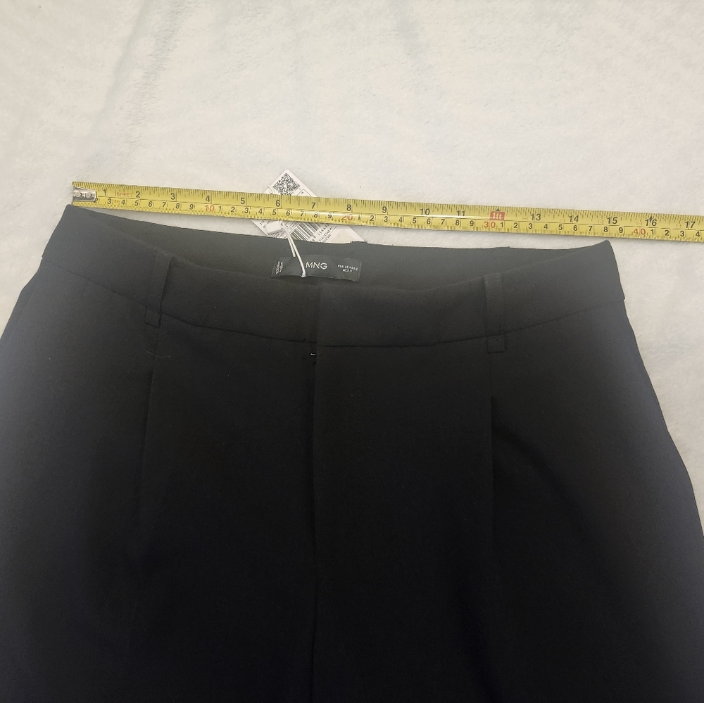 MANGO CESARW Straight-Leg Trousers Size 38 (US 6) Black NWT - Picture 6 of 15